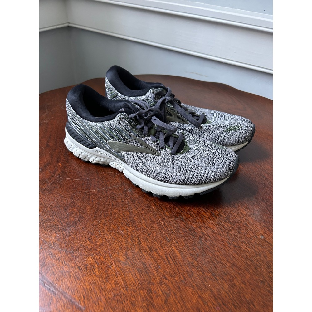 Brooks Adrenaline GTS 19 Mens Running Shoes Grey Olive 1102941D017 Size 8.5